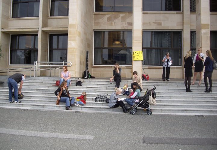 Perth's 'Pull the Pin' rally against child beauty pageants