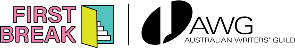 Logo banner for First Break and AWG Australian Writers' Guild